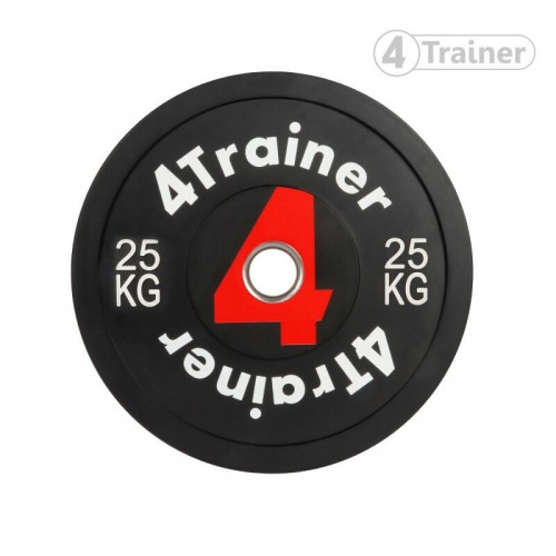 PACK BUMPER PLATES 160KG - Disques Olympiques 50mm - (1, 2x2, 5, 10, 15, 20, 25kg) + Clips Offerts - 4TRAINER
