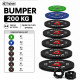 PACK BUMPER PLATES 200KG - Disques Olympiques 50mm - (1, 2x2, 5x2, 10, 15x2, 20, 25) + Clips Offerts - 4TRAINER