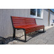 Banc tennis premium en bois avec dossier - 176 cm