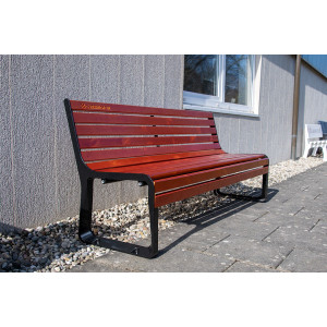 Banc tennis premium en bois avec dossier - 176 cm