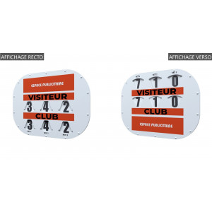 TABLEAU DE SCORE CLIPTEC TENNIS RECTO VERSO + ADHÉSIF OFFERT - MADE IN FRANCE