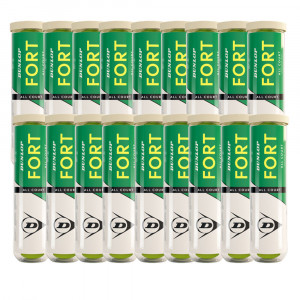 Carton de 18 tubes de 4 balles Dunlop Fort All Court