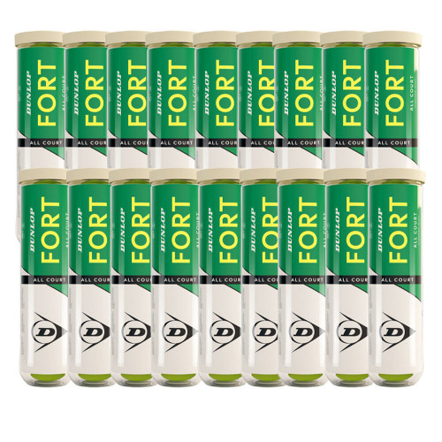 Carton de 18 tubes de 4 balles Dunlop Fort All Court