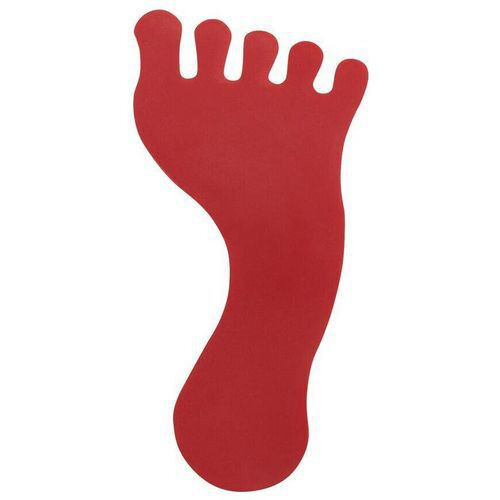 Marquage au sol pied - rouge