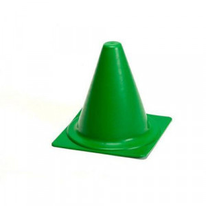 Cône de delimitation de terrain 18 cm pvc vert