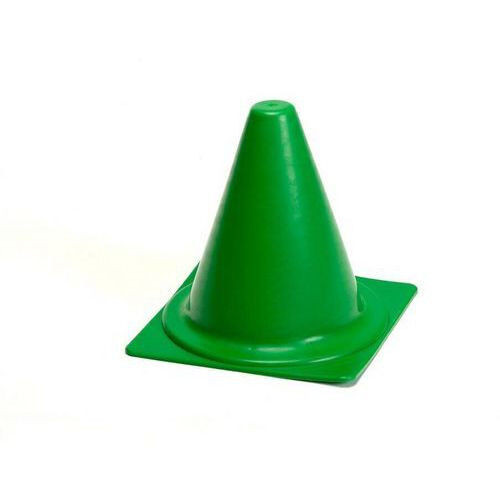 Cône de delimitation de terrain 18 cm pvc vert