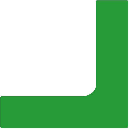 Angle de marquage au sol vert