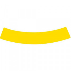 Courbe jaune marquage au sol
