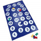 TAPIS TARGET GEANT 1 A 25 AVEC 8 SACS A GRAINS COULEUR