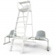 CHAISES LATERALES DE JOUEURS DE TENNIS EN ALUMINIUM