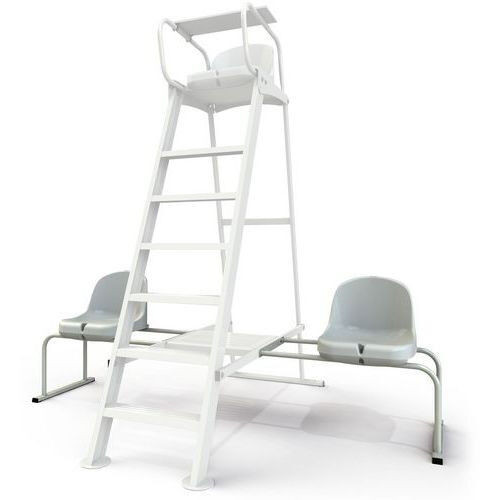 CHAISES LATERALES DE JOUEURS DE TENNIS EN ALUMINIUM