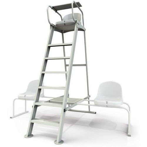 CHAISE D'ARBITRE TENNIS EN ALUMINIUM