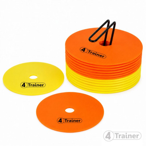 DISQUES DE MARQUAGE SOUPLES - Lot de 20 - 15cm - 2 Couleurs - 4TRAINER