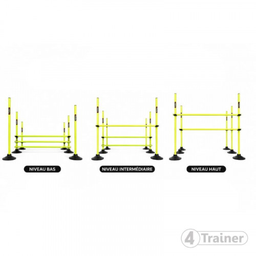 KIT PLIOMÉTRIE AJUSTABLE  - 9 Jalons Démontables 180cm - 4TRAINER