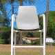 Chaise d'arbitre en acier laquée blanc