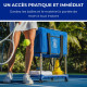 Panier de balles rétractable à roulettes – 250 balles – Académie
