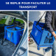 Panier de balles rétractable à roulettes – 250 balles – Académie