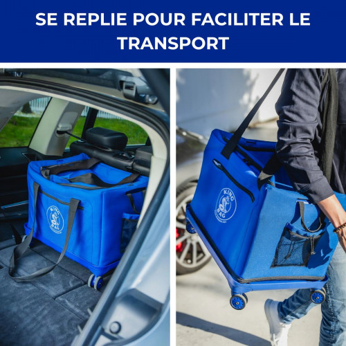Panier de balles rétractable à roulettes – 250 balles – Académie
