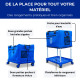 Panier de balles rétractable à roulettes – 250 balles – Académie