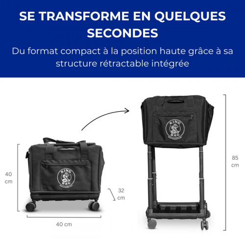 Panier de balles rétractable à roulettes – 150 balles – Club