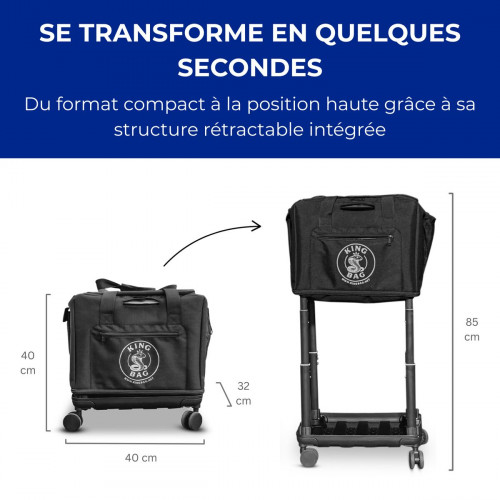 Panier de balles rétractable à roulettes – 90 balles – Coach