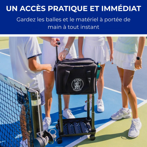 Panier de balles rétractable à roulettes – 90 balles – Coach