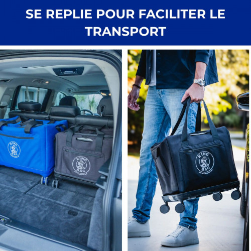 Panier de balles rétractable à roulettes – 90 balles – Coach