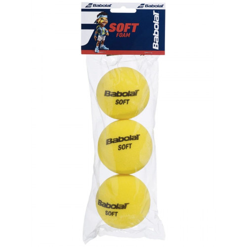 Sachet de 3 balles Babolat Soft Foam