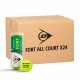 Carton 24 tubes de 3 balles Dunlop Fort All Court