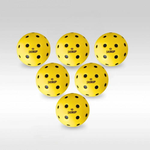 Lot de 6 Balles de Pickleball Silencieuses en PU COMPACT