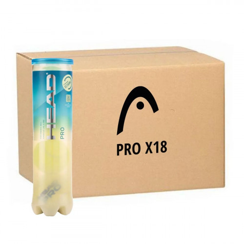 Carton 18 tubes de 4 balles Head Pro