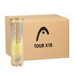 Carton 18 tubes de 4 balles Head Tour