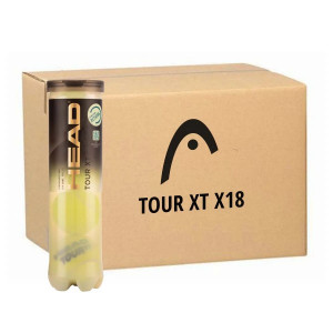 Carton 18 tubes de 4 balles Head Tour XT