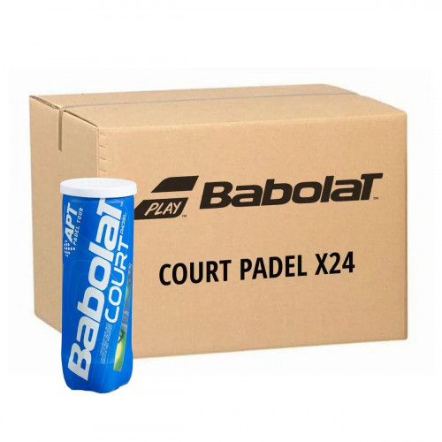 Carton 24 tubes de 3 balles Babolat Court Padel