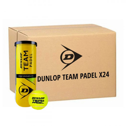 Carton 24 tubes de 3 balles Dunlop Team Padel