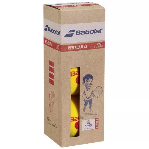Sachet de 3 Balles en mousse Babolat Red Foam